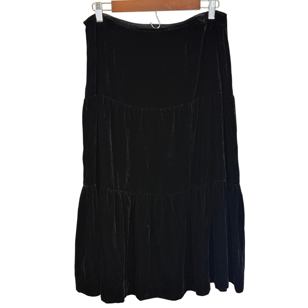 Nine & Company Velvet Witchy Fairy Grunge Whimsigoth Goth Midi Skirt size‎ 17